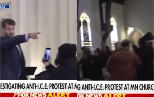 Ativistas protestam contra o ICE durante culto em igreja Batista