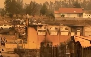 Incêndios florestais destroem igrejas no Chile